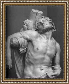Lorenzo Framed Prints - Saint Sebastian [detail] by Gian Lorenzo Bernini